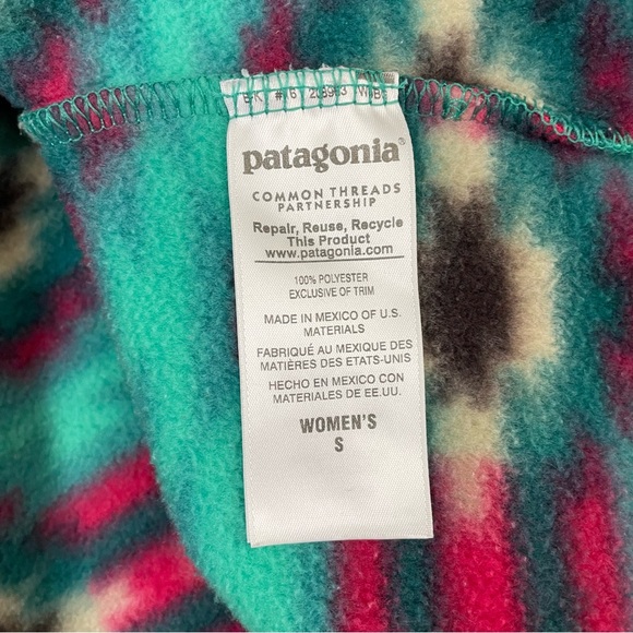 Patagonia Aztec Boho Synchilla Fleece Snap T Pullover Small - Picture 13 of 15